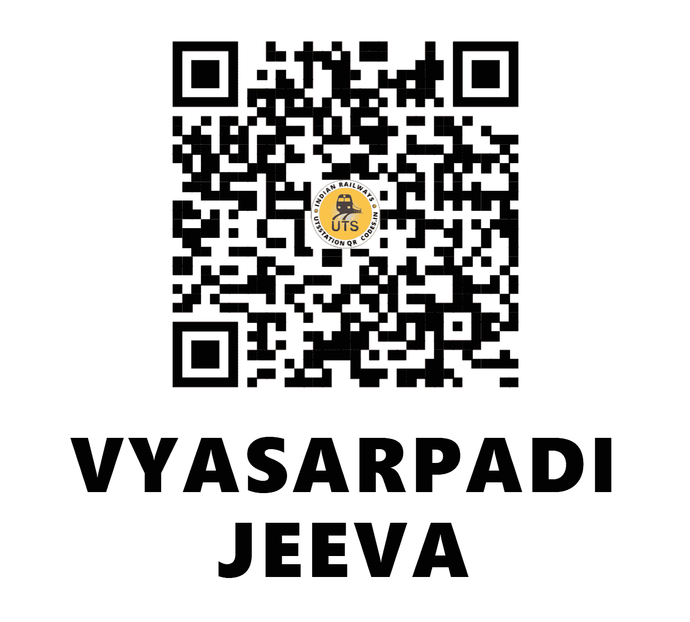 UTS QR Code for VYASARPADI JEEVA - VJM (SR - TAMIL NADU)